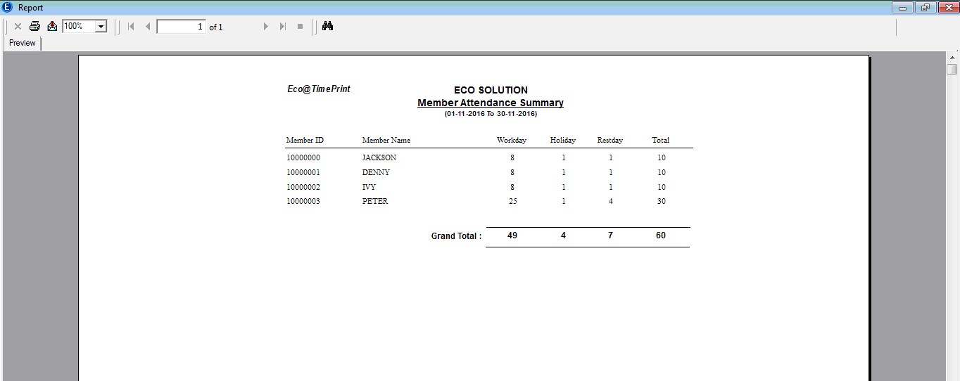 ECO Attendance System